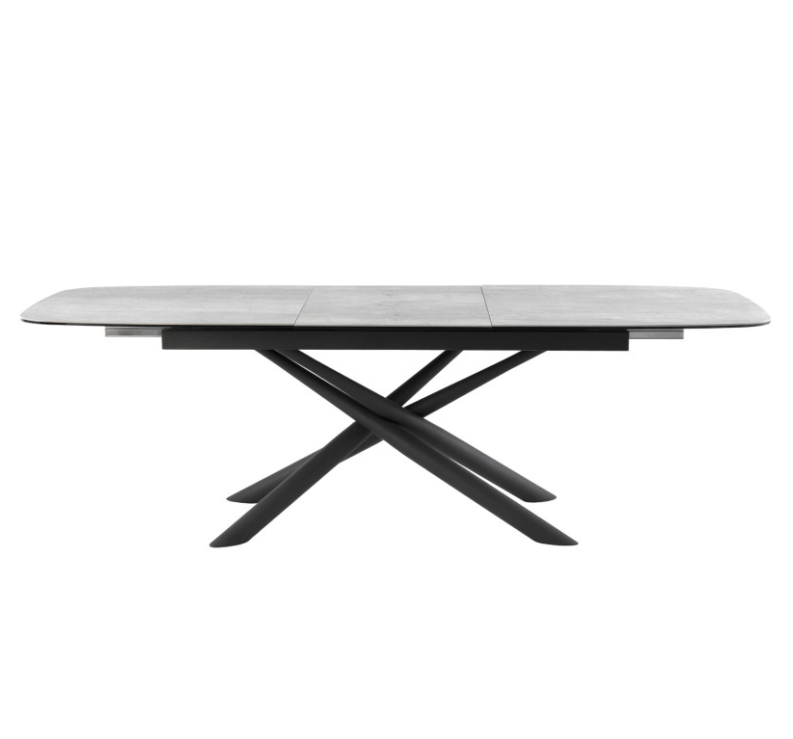 Mesa extensible Ness mármol gris 160/220 cm