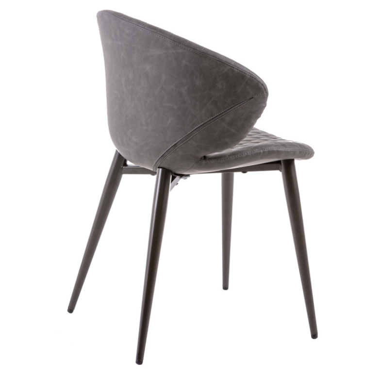 Silla Gilda polipiel color gris