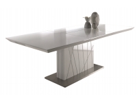 Mesa extensible blanco brillo 160-220x90